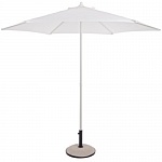 Зонт пляжный Верона белый высота 240 см диаметр 2,7м (с центральной стойкой)
